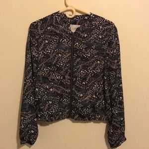 Ann Taylor loft floral bomber jacket